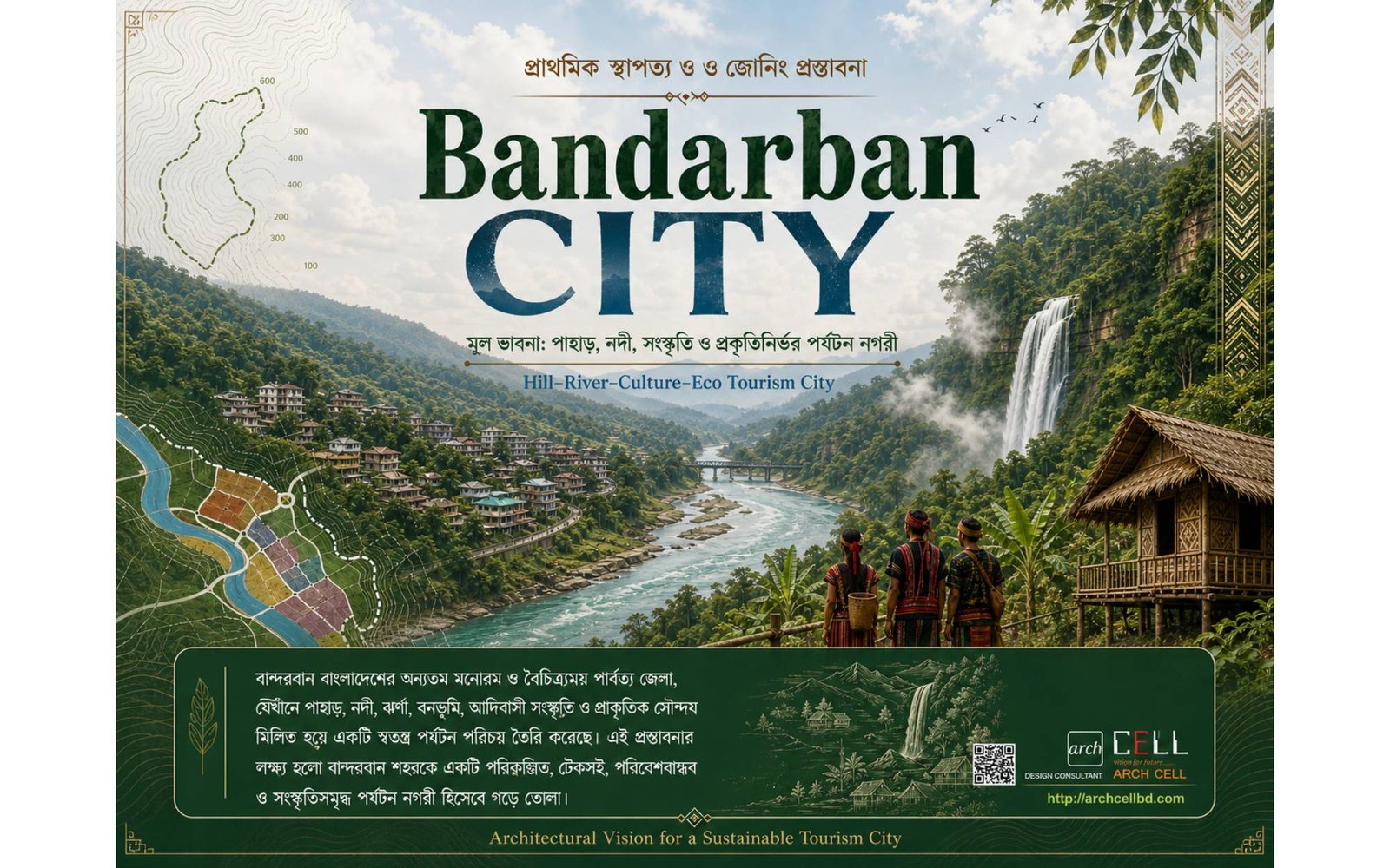 মূল ভাবনা: “পাহাড়, নদী, সংস্কৃতি ও প্রকৃতিনির্ভর পর্যটন নগরী”